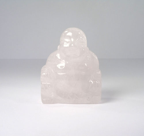 Lachender Buddha Rosenquarz