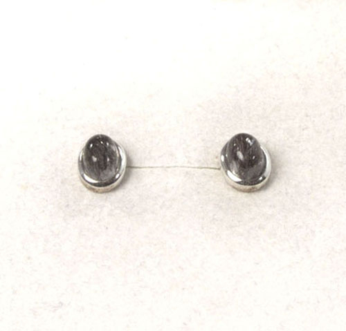 Ohrstecker Turmalin-Quarz Oval 7x5 mm