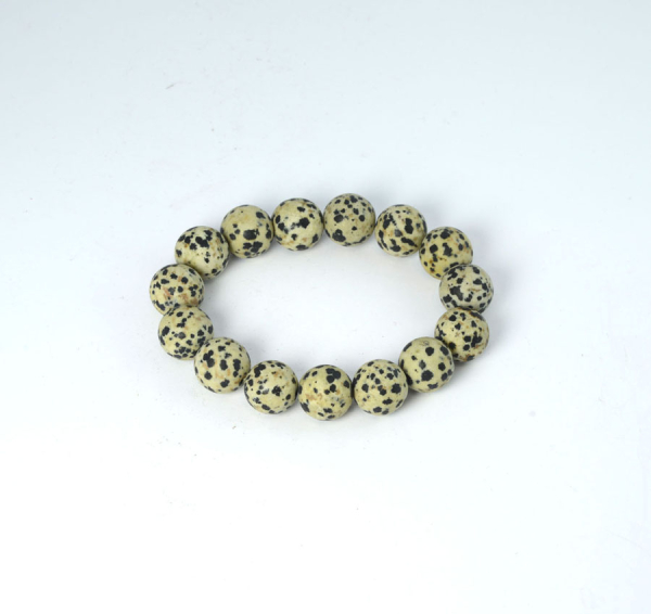Dalmatiner Armband Kugel 14 mm Matt