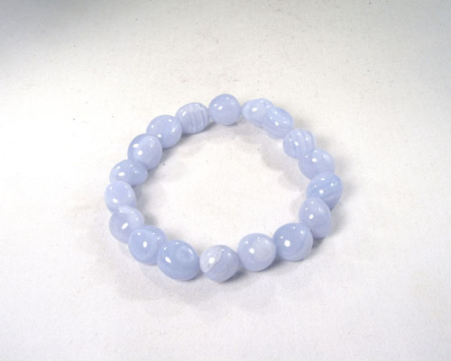 Chalcedon blau Armband Barock