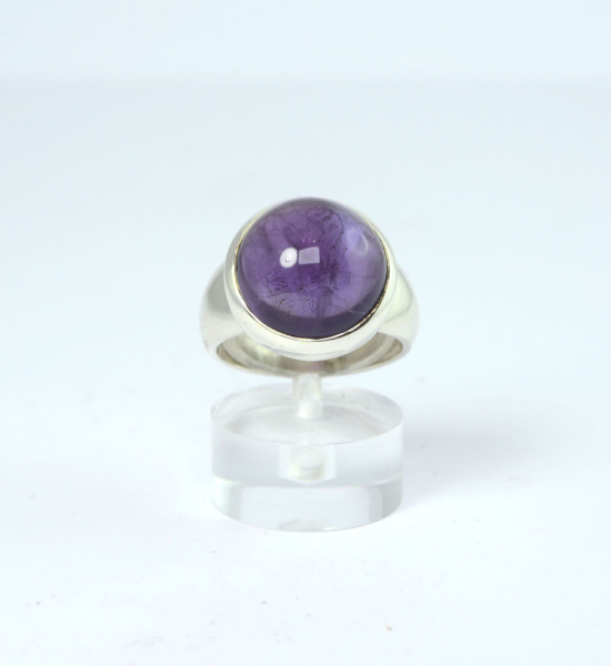 Unikat Ring Amethyst Rund 15 mm