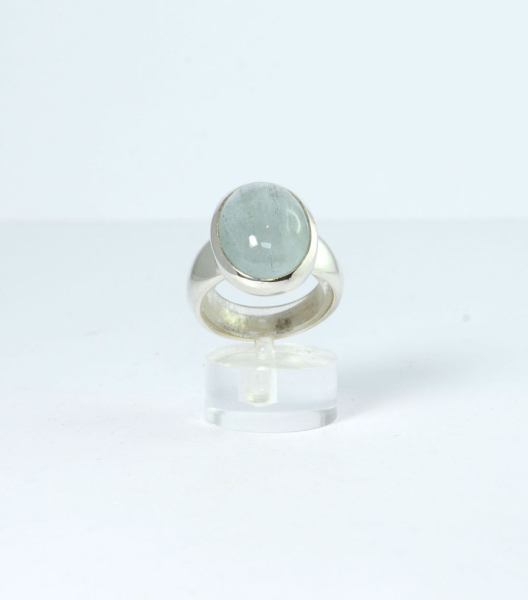 Unikat Ring Aquamarin Oval 17x12 mm