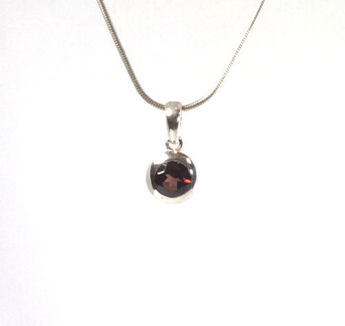 Anhänger Granat Rund