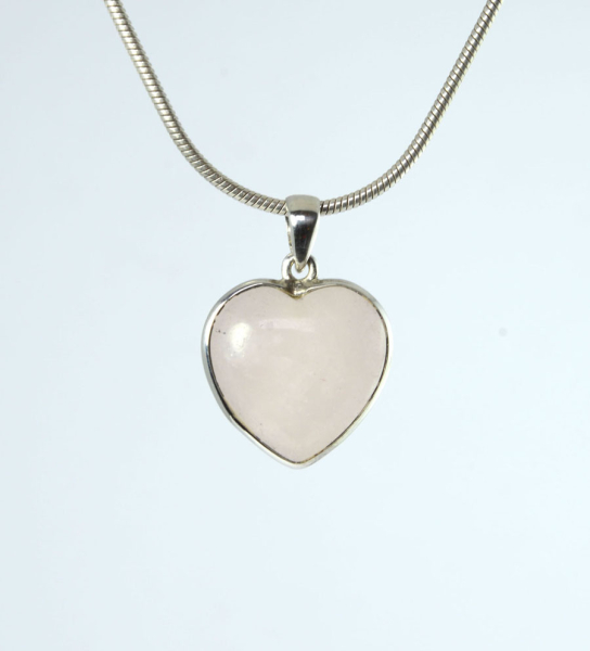 Unikat Anhänger Rosenquarz Herz