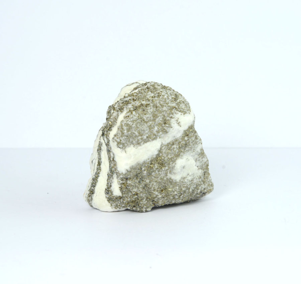 Unikat Weißer Dolomit "Zuckerdolomit" mit Pyrit