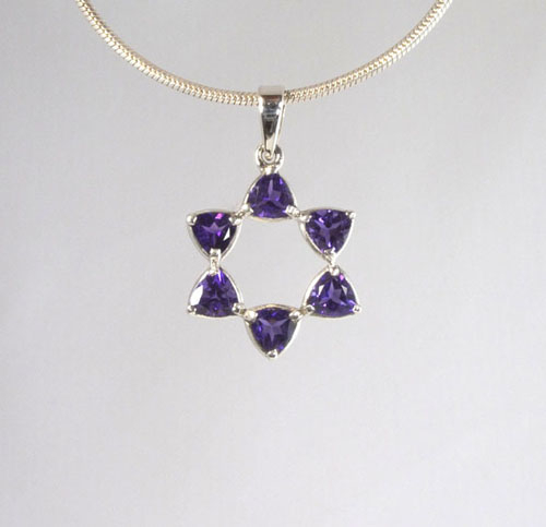 Anhänger Amethyst Hexagramm