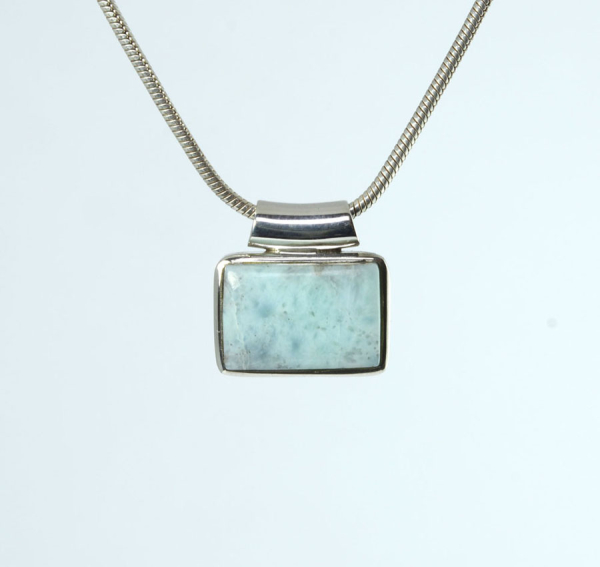 Unikat Anhänger Larimar Rechteck