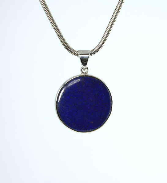 Unikat Anhänger Lapislazuli Rund 27 mm