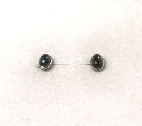 Ohrstecker Turmalin Verdelith Oval 6x4 mm