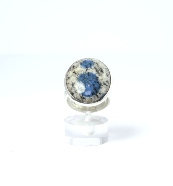 Unikat Ring Azurit in Granit "K2" Oval 26x19 mm