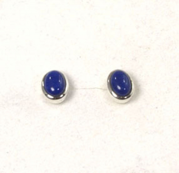 Ohrstecker Lapislazuli Oval 7x5 mm