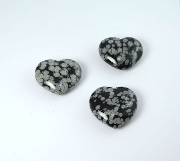 Herz Schneeflocken-Obsidian 45 mm