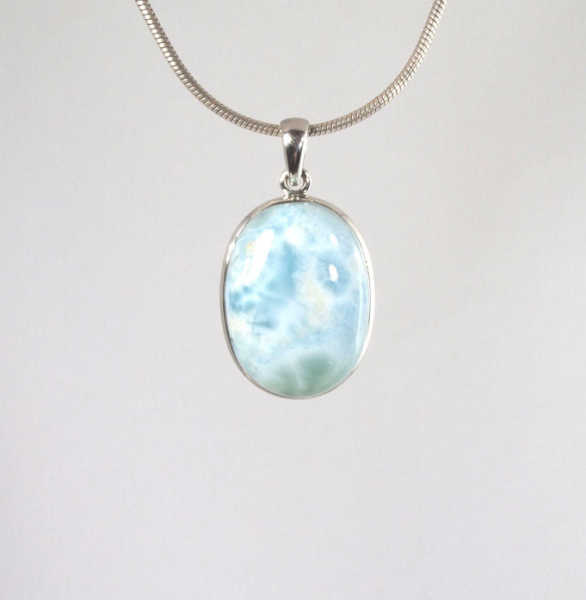 Unikat Anhänger Larimar Oval