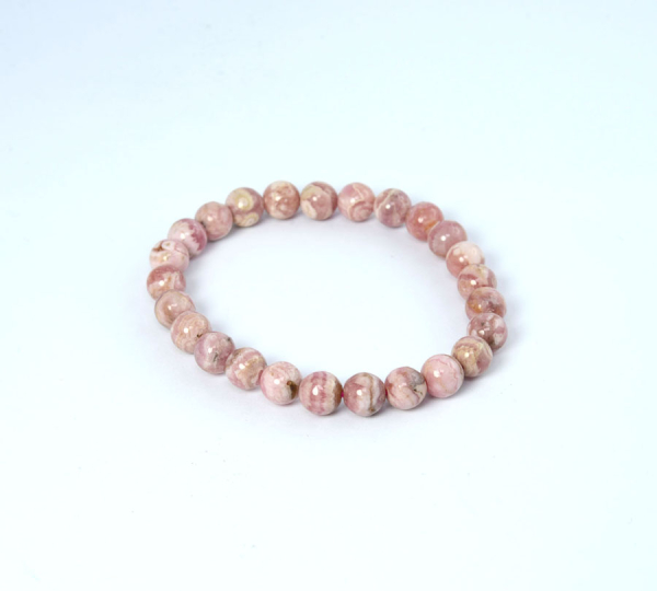 Unikat Rhodochrosit Armband Kugel 7 mm