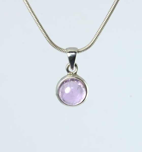 Unikat Anhänger Kunzit Rund