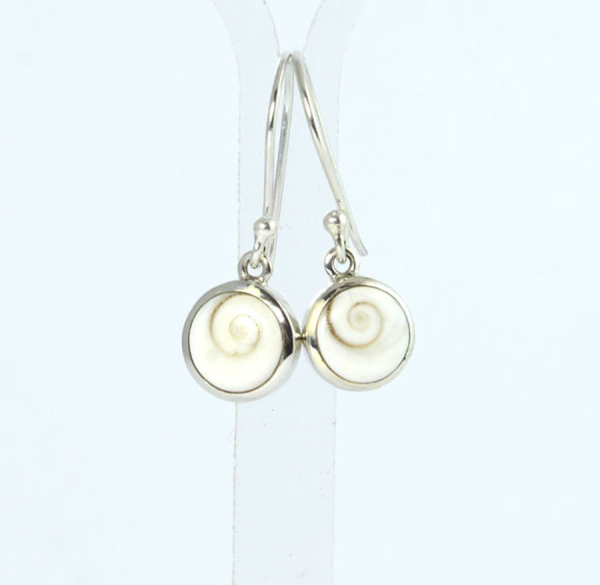 Unikat Ohrhänger Shivas Auge Rund 8 mm