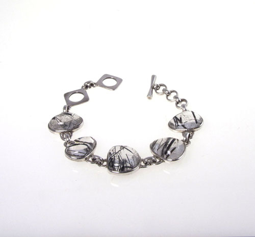 Unikat Turmalin-Quarz Armband