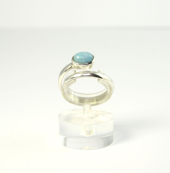 Unikat Ring Larimar Spiral