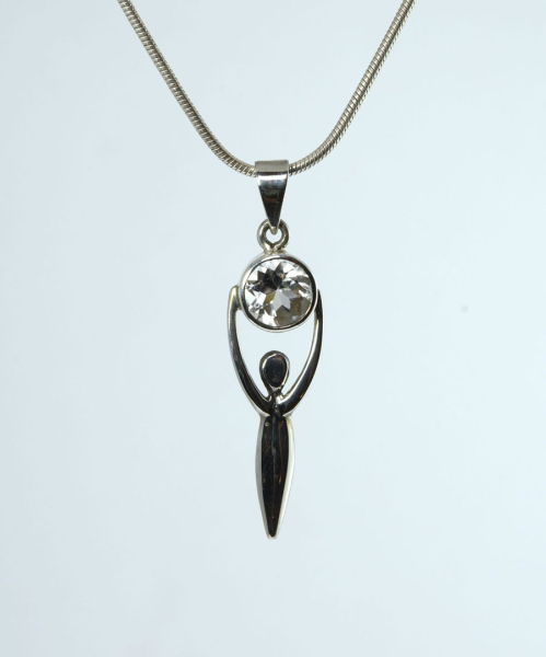 Anhänger Bergkristall Göttin Klein