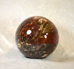 Unikat Versteinertes Holz bunt aus Arizona Kugel 250 mm Unikat Versteinertes Holz bunt aus Arizona Kugel 250 mm