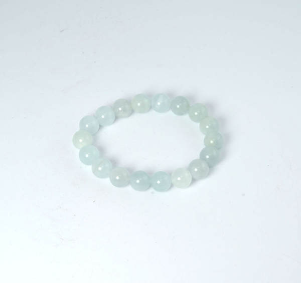 Unikat Aquamarin Armband 10 mm
