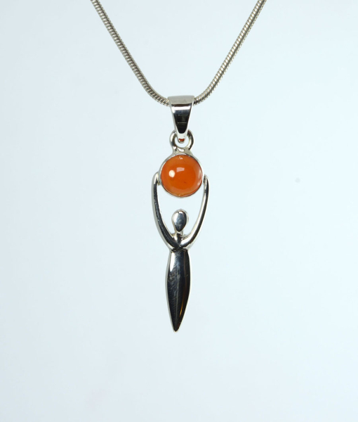 Anhänger Karneol Göttin Klein