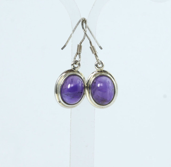 Ohrhänger Amethyst Oval 9x7 mm