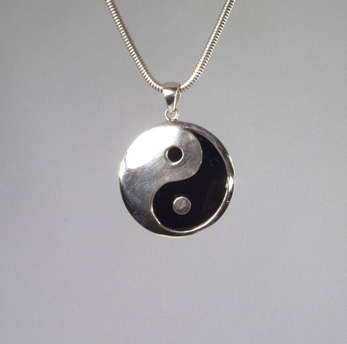 Anhänger Yin-Yang Achat 33 mm