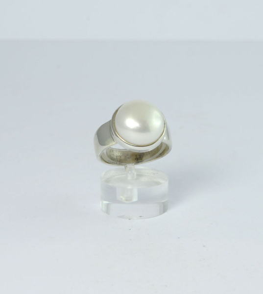 Unikat Ring Perle Rund 14 mm