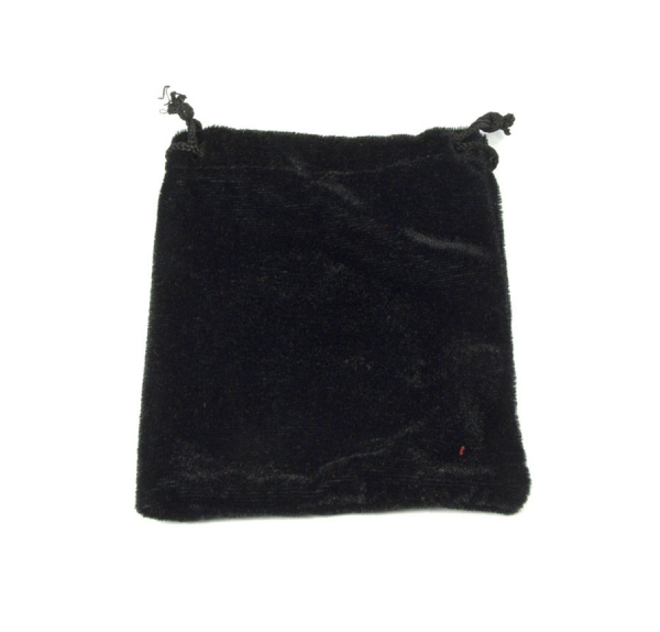 Zugbeutel aus Samt 100x130 mm schwarz