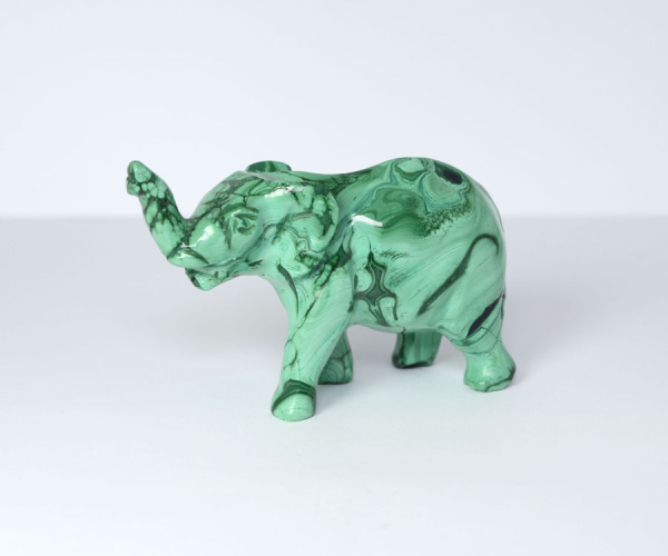 Unikat Malachit Elefant Groß