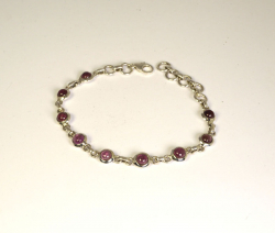 Vorschau: Unikat Turmalin Rubellit Armband Rund Ansicht 2 Vorschau: Unikat Turmalin Rubellit Armband Rund Ansicht 2