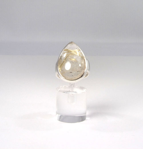 Unikat Ring Rutilquarz Tropfen