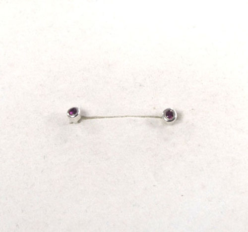 Ohrstecker Rubin Rund