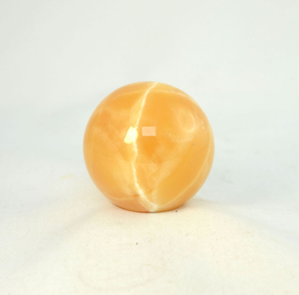 Unikat Calcit, Orangen-Calcit Kugel 42 mm