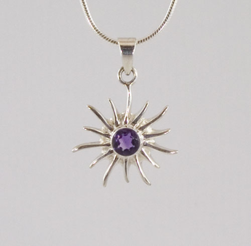 Anhänge Amethyst Sonne klein