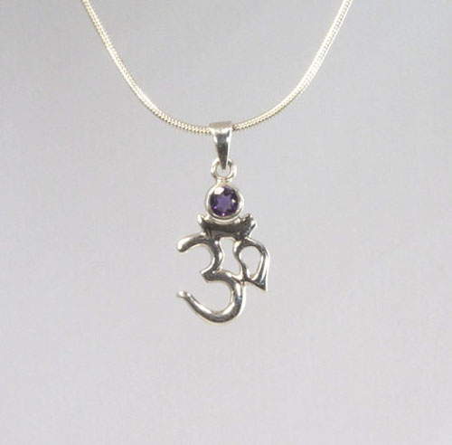 Anhänge Amethyst Om