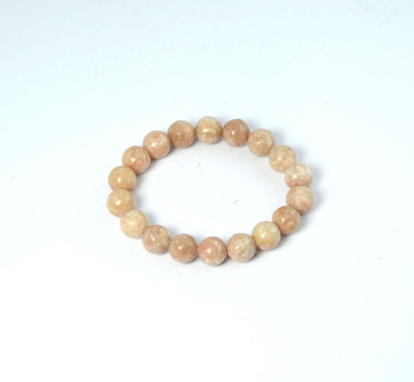 Rosa Baryt Armband Kugel 10 mm