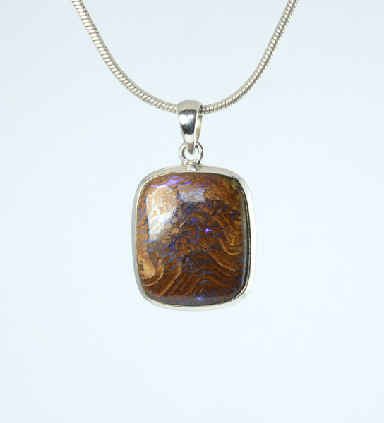 Unikat Anhänger Boulder-Opal Antik