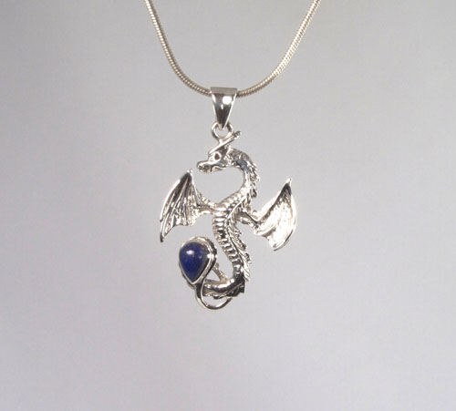 Anhänger Keltischer Drache Lapislazuli