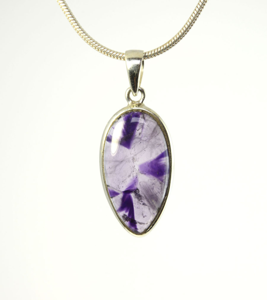 Unikat Anhänger Amethyst Tropfen "Blütenamethyst"