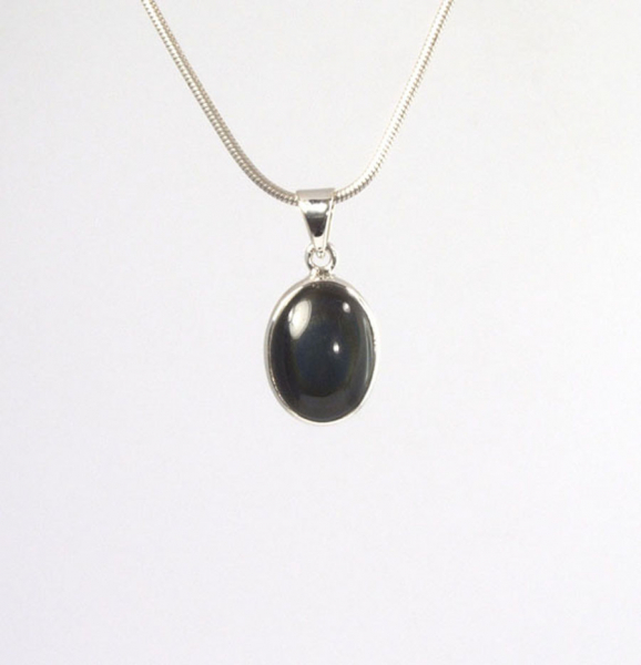 Anhänger Regenbogen-Obsidian Oval