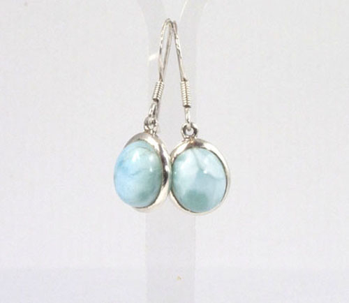 Unikat Ohrhänger Larimar Oval 11x9