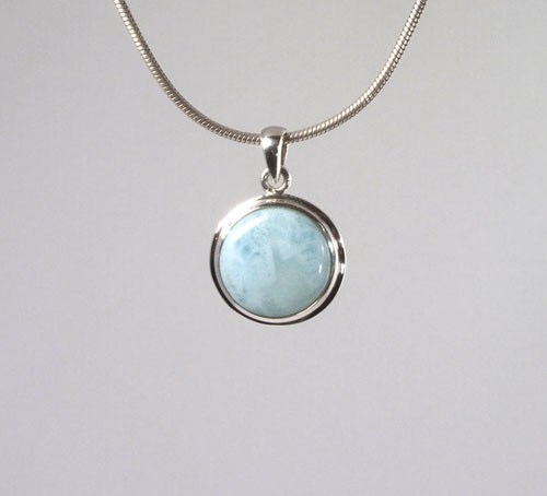 Anhänger Larimar Rund