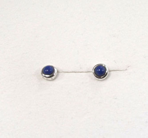 Ohrstecker Lapislazuli Rund Mini