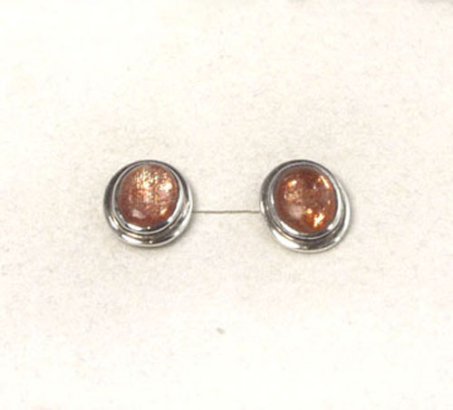 Ohrstecker Sonnenstein Oval 9x7 mm