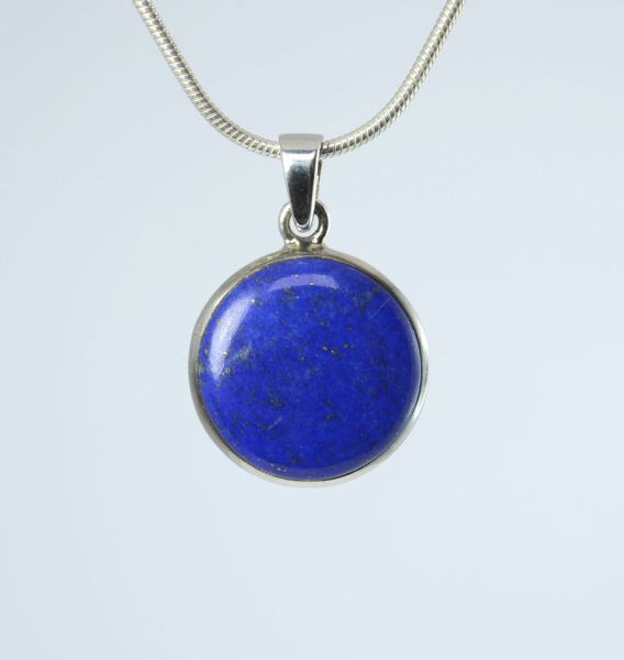 Unikat Anhänger Lapislazuli Rund 18 mm