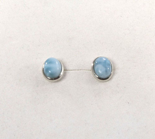 Ohrstecker Larimar Oval 7x5 mm