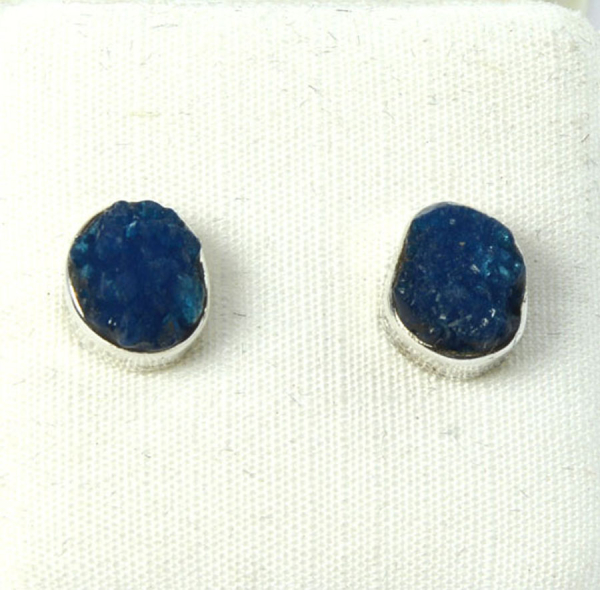 Unikat Ohrstecker Cavansit Rohstein 8x7 mm