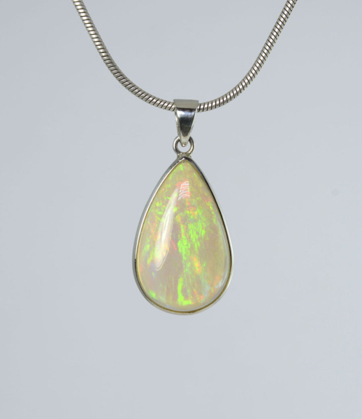  Unikat Anhänger Edelopal Tropfen 28x17 mm